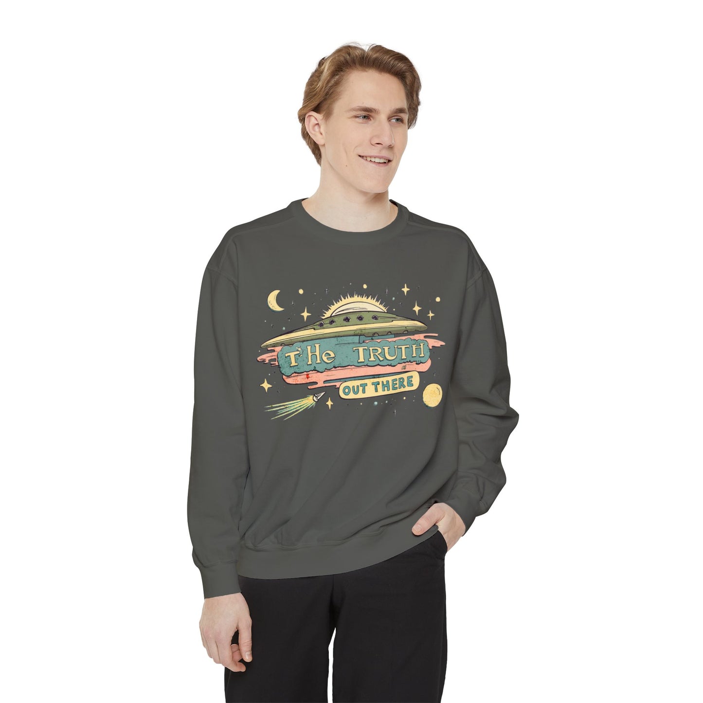 The truth is out there Unisex Garment-Dyed Sweatshirt  - Korea  - StyleMZ