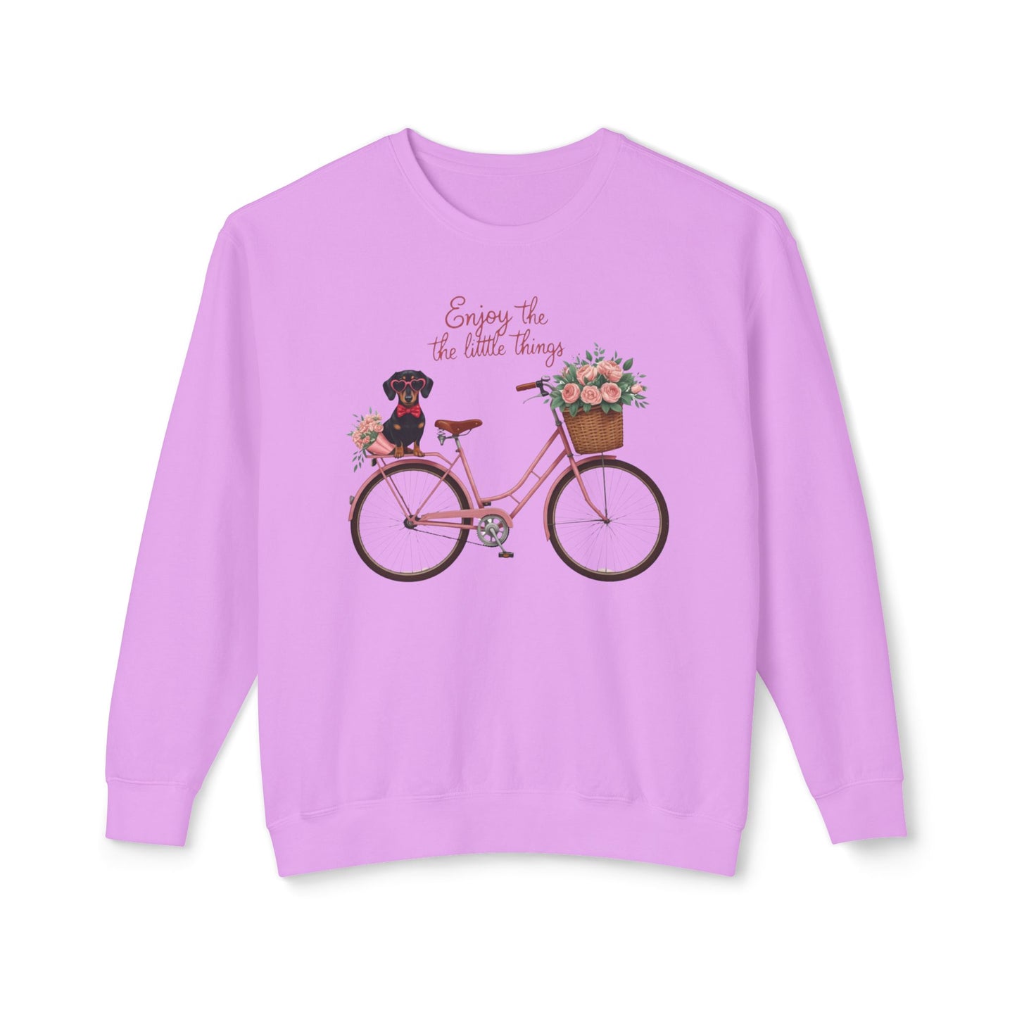 Korea -  Enjoy the little thing Unisex Lightweight Crewneck Sweatshirt  - StyleMZ