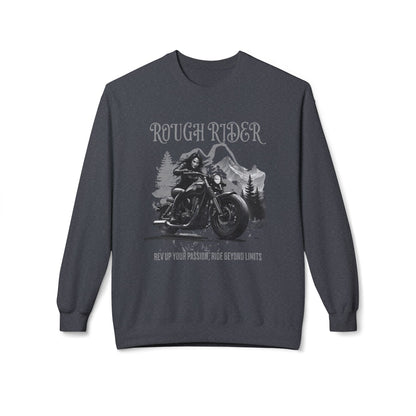 StyleMZ -  Rough rider Unisex Midweight Softstyle Fleece Crewneck Sweatshirt  - StyleMZ