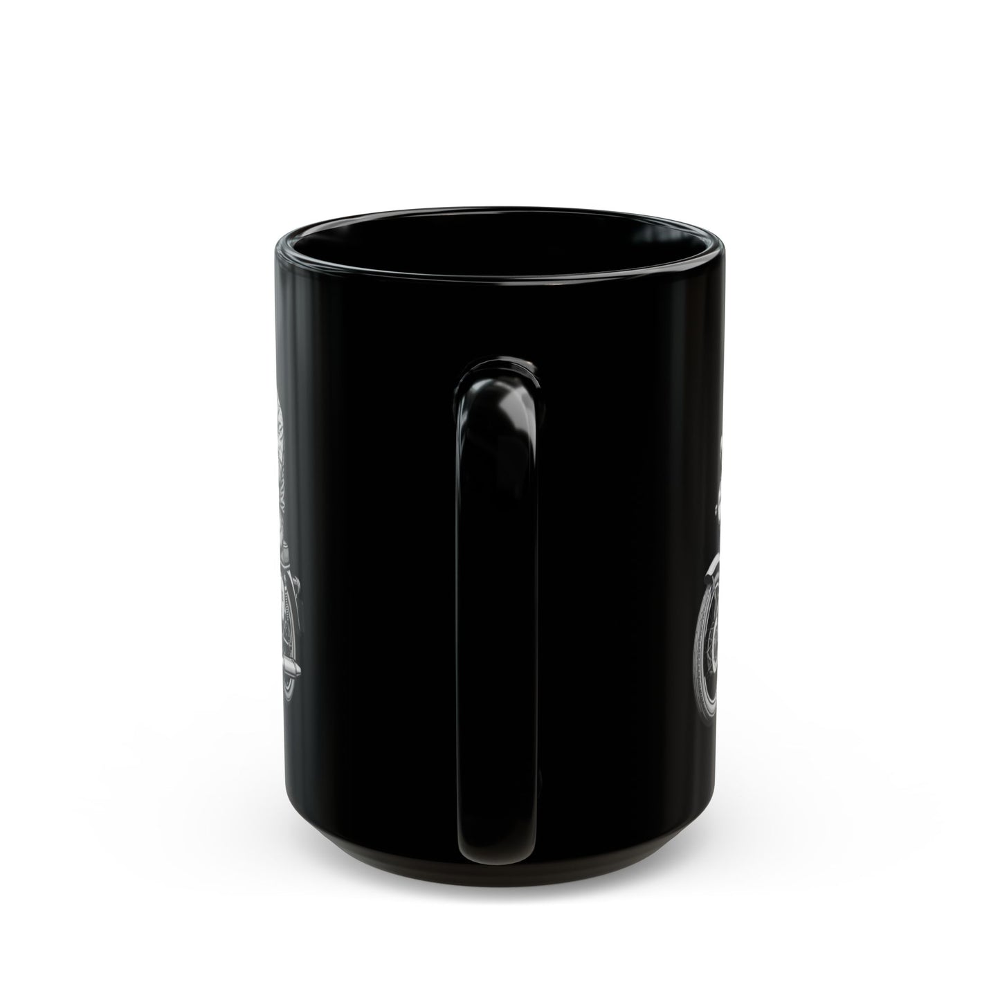 Motorcycle Rider with Coffee Black Mug (11oz, 15oz) - StyleMZ