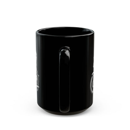 Motorcycle Rider with Coffee Black Mug (11oz, 15oz) - StyleMZ