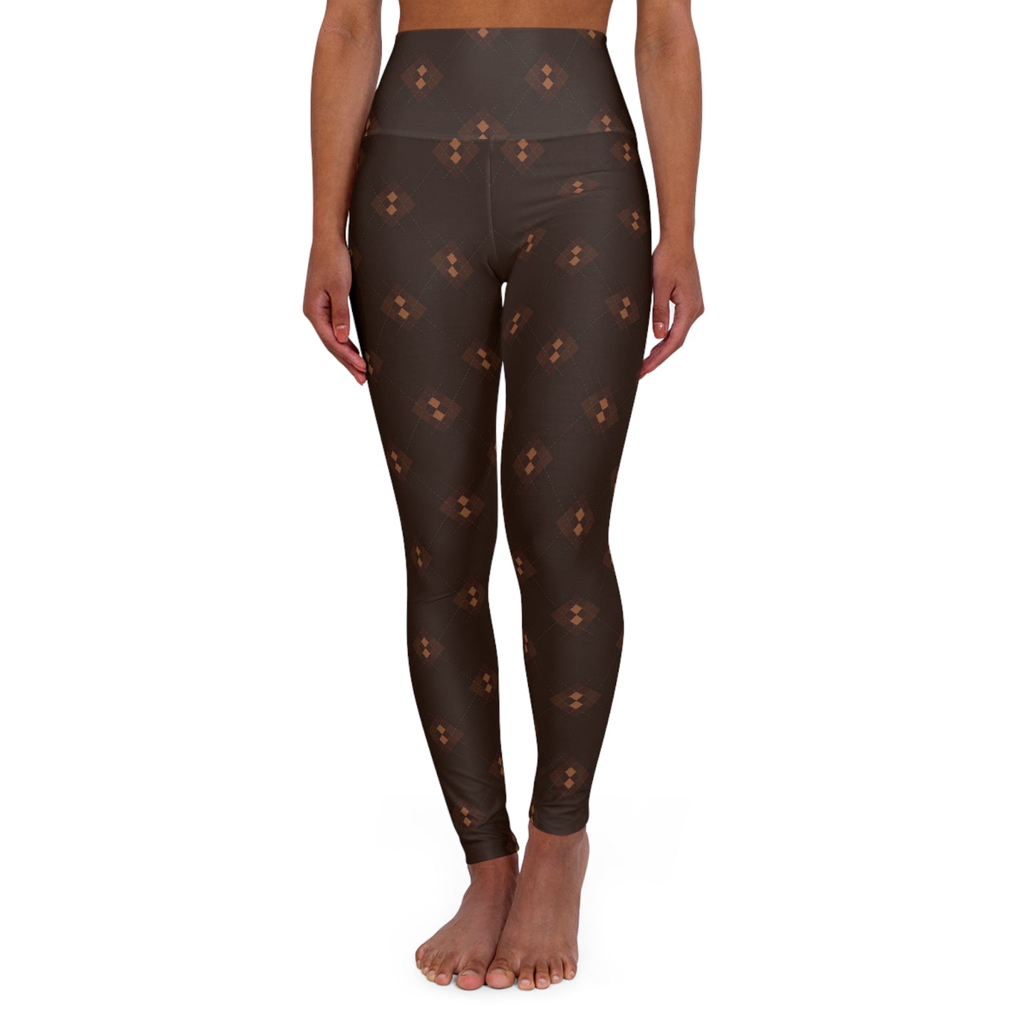 Autumn Argyle High Waisted Yoga Leggings (AOP) - StyleMZ