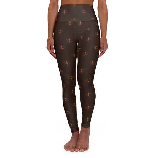 Autumn Argyle High Waisted Yoga Leggings (AOP) - StyleMZ - Stylemz