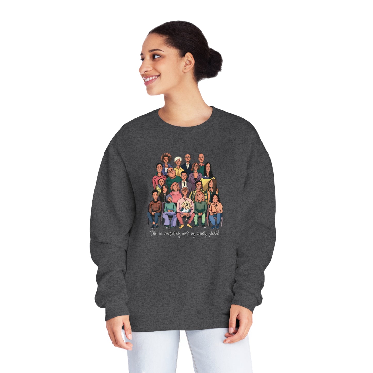 Definitely not my family photo Unisex NuBlend® Crewneck Sweatshirt - Korea - StyleMZ - Stylemz