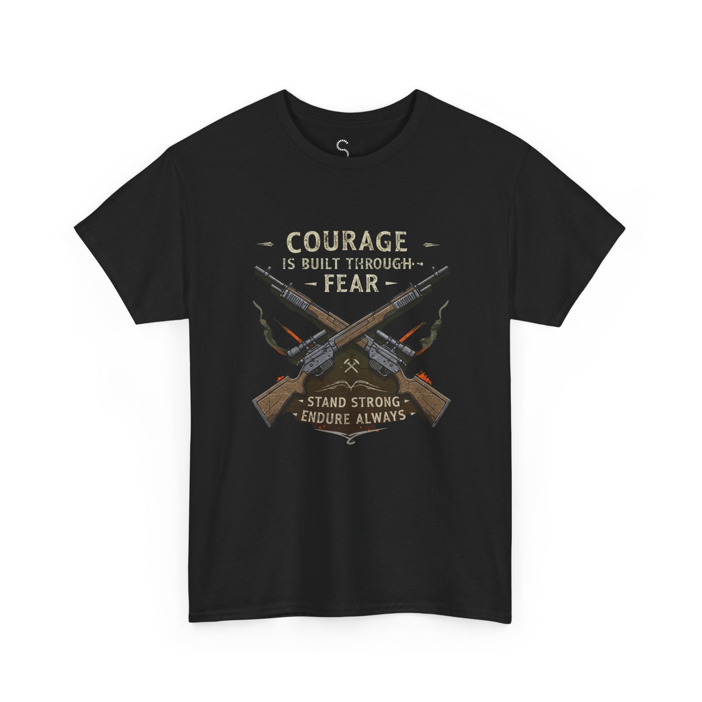 Courage is built through fear Unisex Heavy Cotton Tee