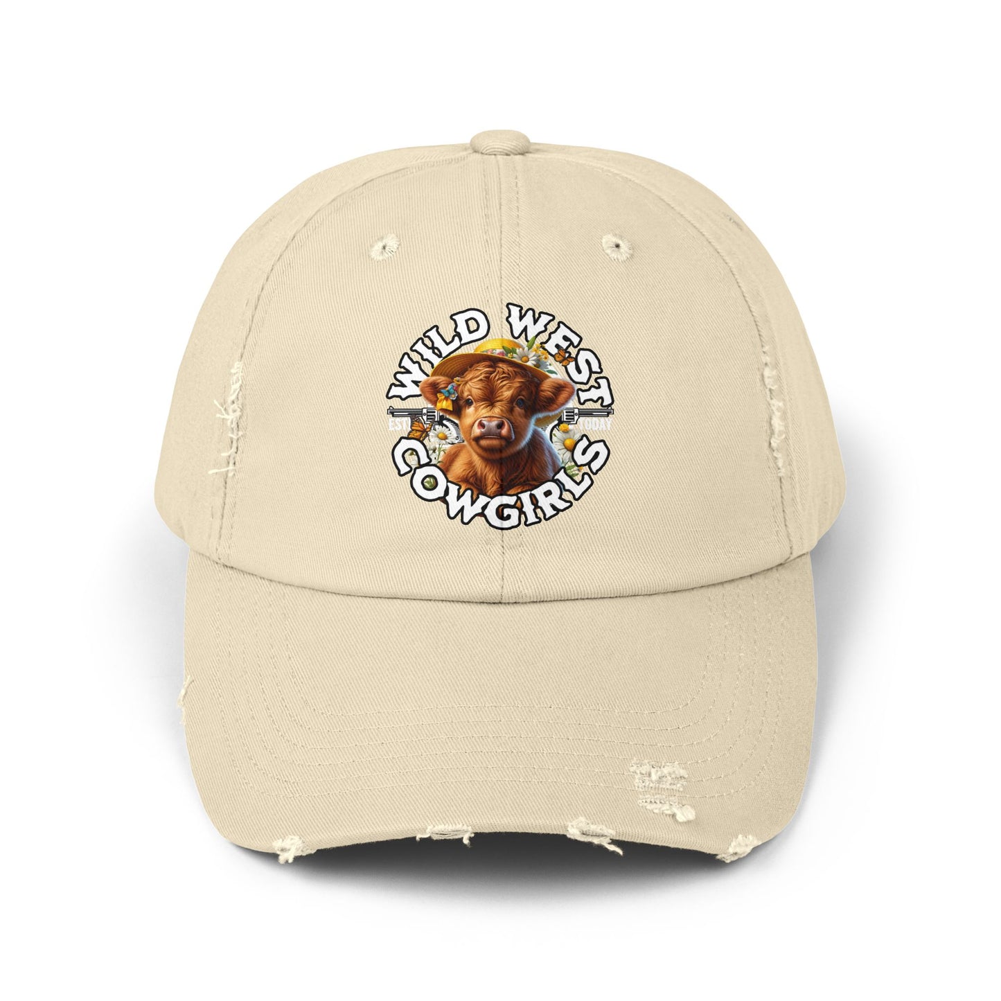 Korea - Wild West Cow Girls Unisex Distressed Cap - StyleMZ - Stylemz