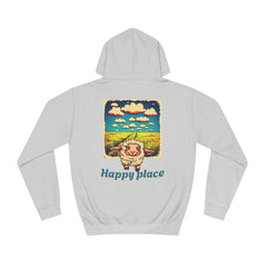 Sudadera unisex con capucha de la universidad "Happy place" de Corea - StyleMZ 