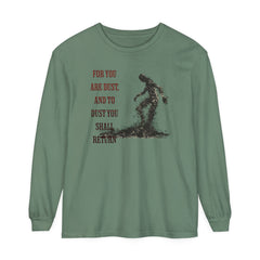 Korea -  Return to soil Unisex Garment-dyed Long Sleeve T-Shirt  - StyleMZ