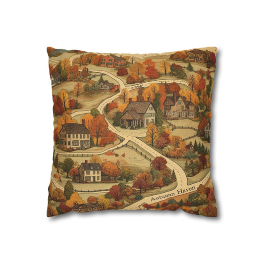 Map of Memories Spun Polyester Square Pillowcase - StyleMZ