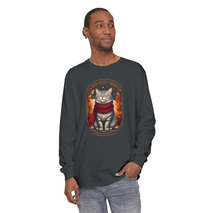 It's the cozy season Unisex Garment-dyed Long Sleeve T-Shirt - StyleMZ