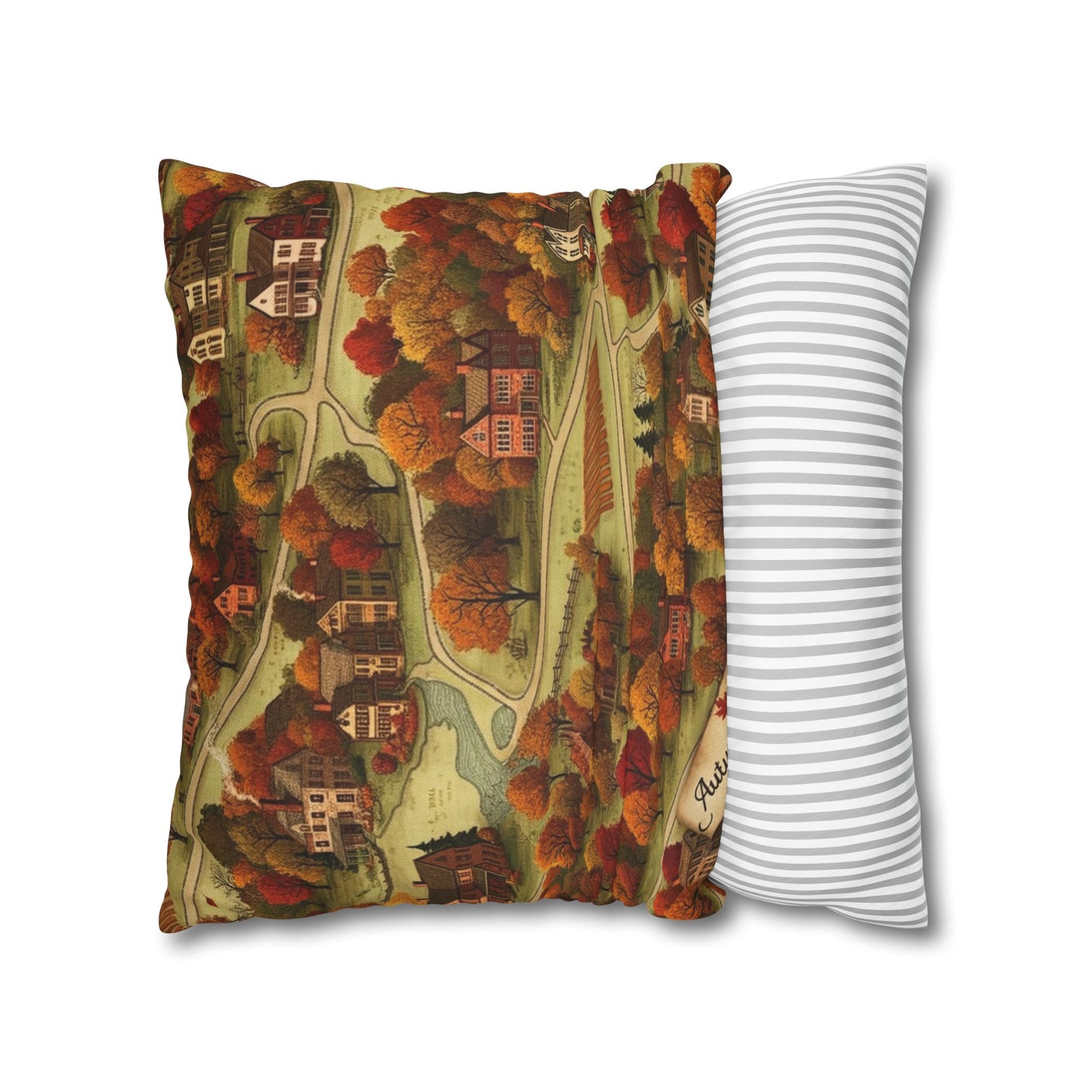 Map of Memories II Spun Polyester Square Pillowcase - StyleMZ