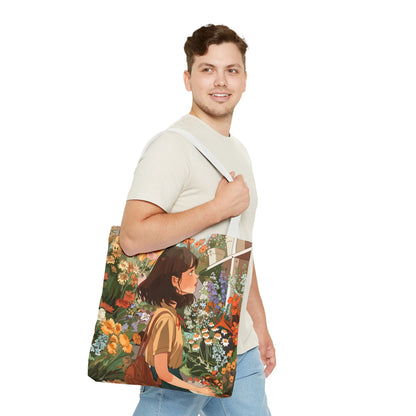 Girl and Flower Shop Tote Bag (AOP) - StyleMZ