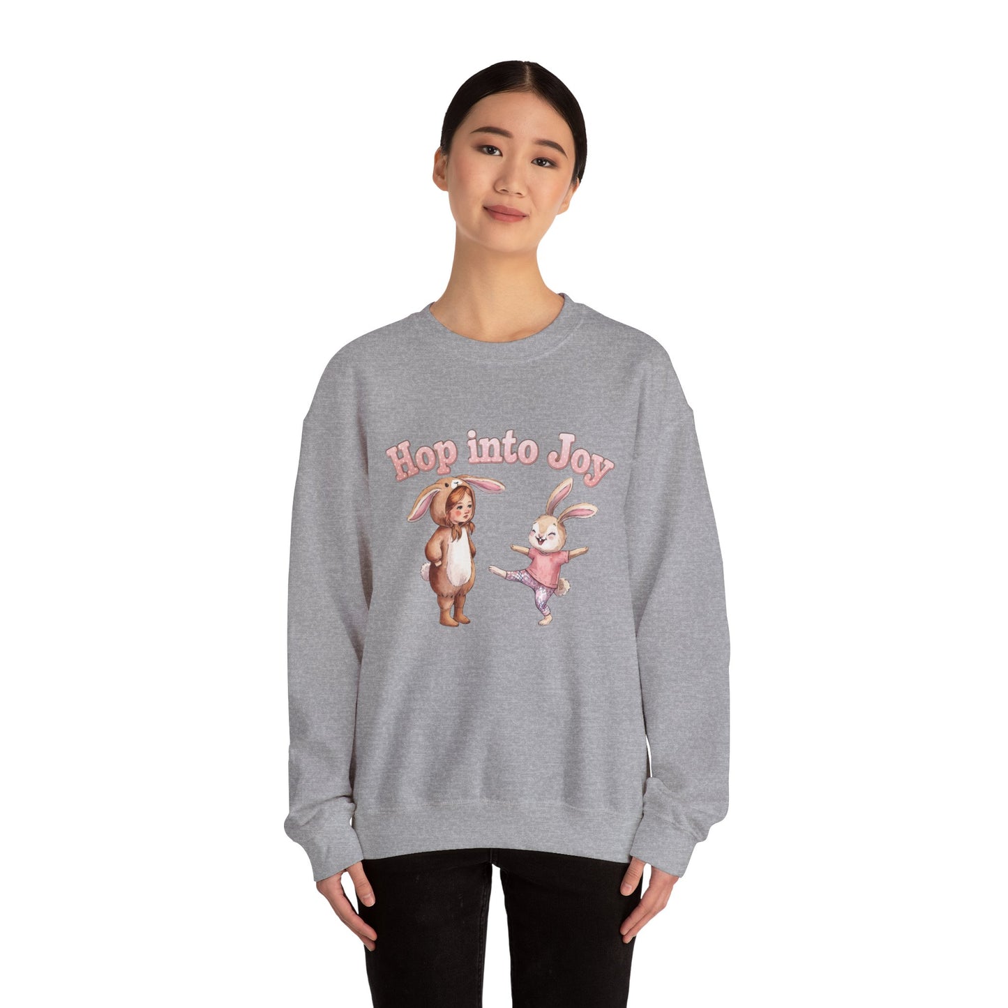 Hop Into Joy Unisex Heavy Blend™ Crewneck Sweatshirt - StyleMZ