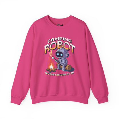 Camping robot Unisex Heavy Blend™ Crewneck Sweatshirt - StyleMZ