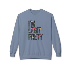 Korea -  I'm legit pretty Unisex Midweight Softstyle Fleece Crewneck Sweatshirt  - StyleMZ