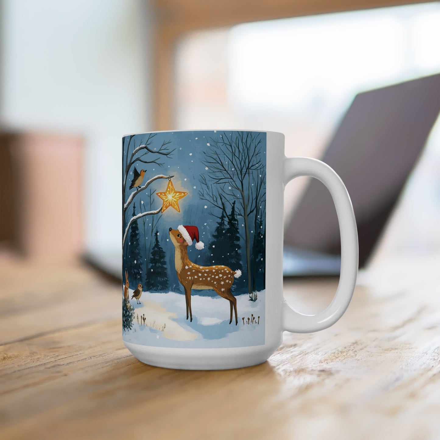 serene winter Ceramic Mug, (11oz, 15oz) - StyleMZ