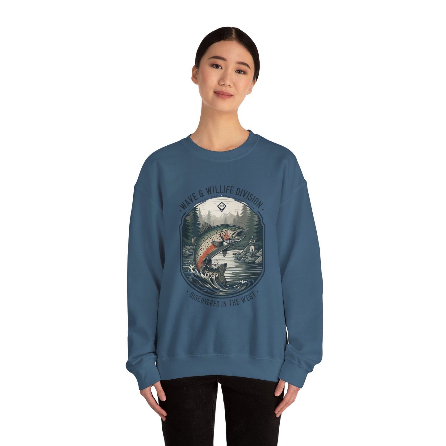 Discovered in the west Unisex Heavy Blend™ Crewneck Sweatshirt - StyleMZ