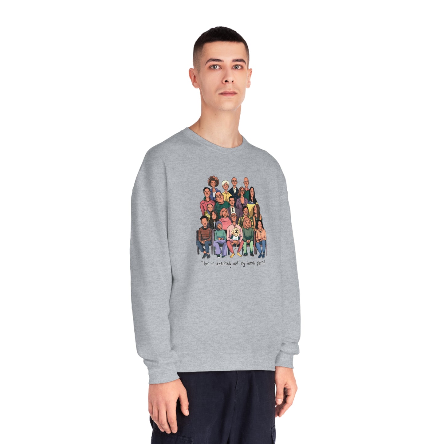 Definitely not my family photo Unisex NuBlend® Crewneck Sweatshirt  - Korea  - StyleMZ