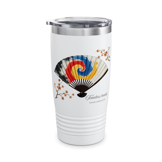 Korean traditional fan Ringneck Tumbler, 20oz  - StyleMZ