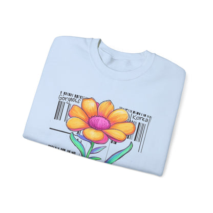 Gorgeous Flower Graphic Sweatshirt Unisex Crewneck All Seasons