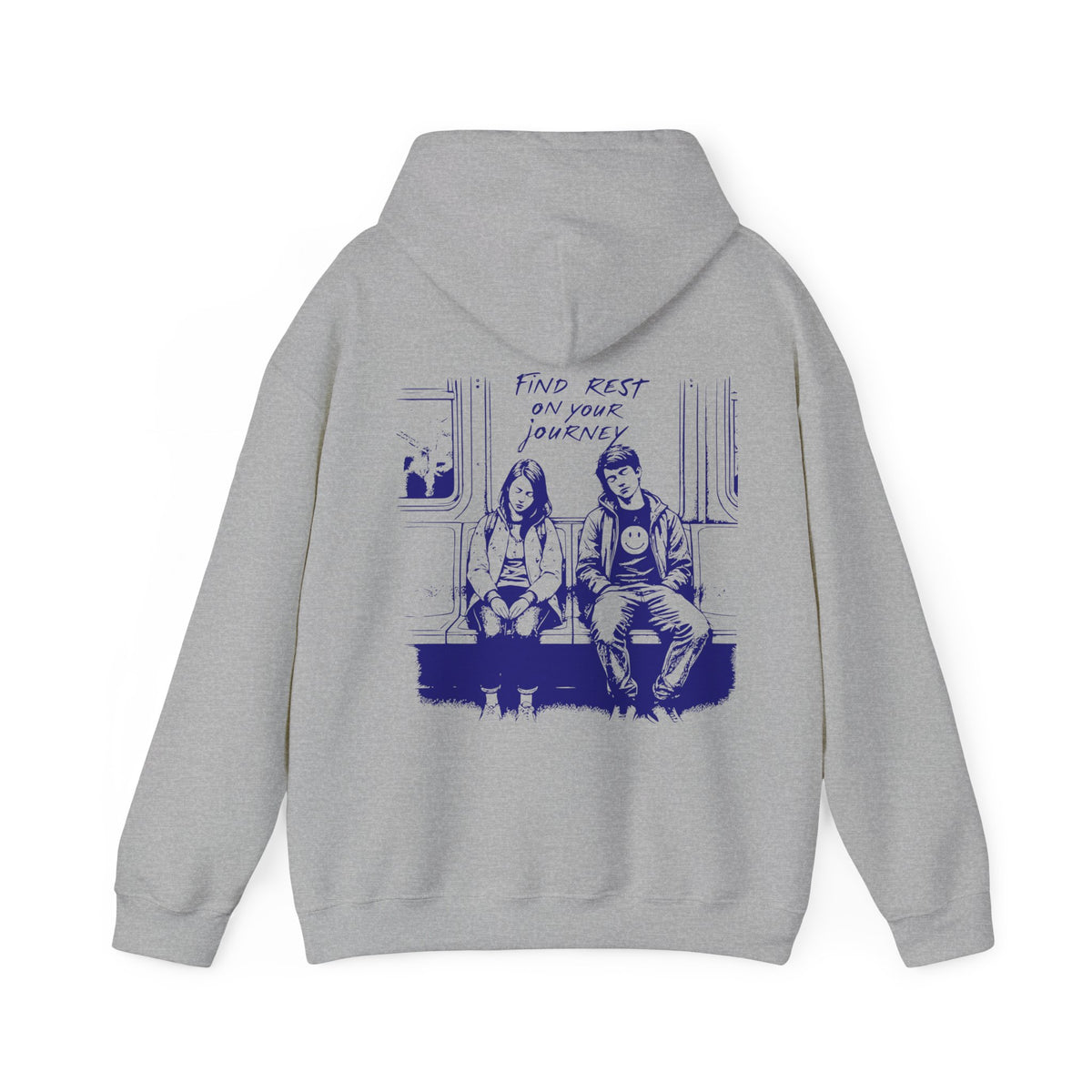 Sudadera con capucha unisex de mezcla pesada Find Rest on the Journey - Corea - StyleMZ 