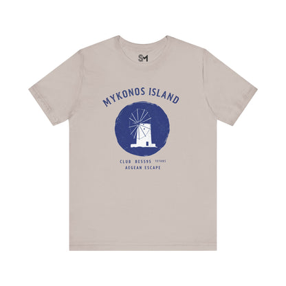 Mykonos Island Unisex Jersey Short Sleeve Tee