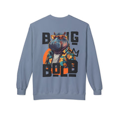 Korea -  Big Bold Unisex Midweight Softstyle Fleece Crewneck Sweatshirt  - StyleMZ