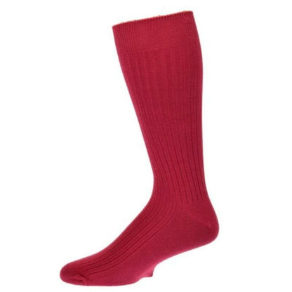 Classic Fine Ribbed Combed Cotton Crew Socks for Comfort