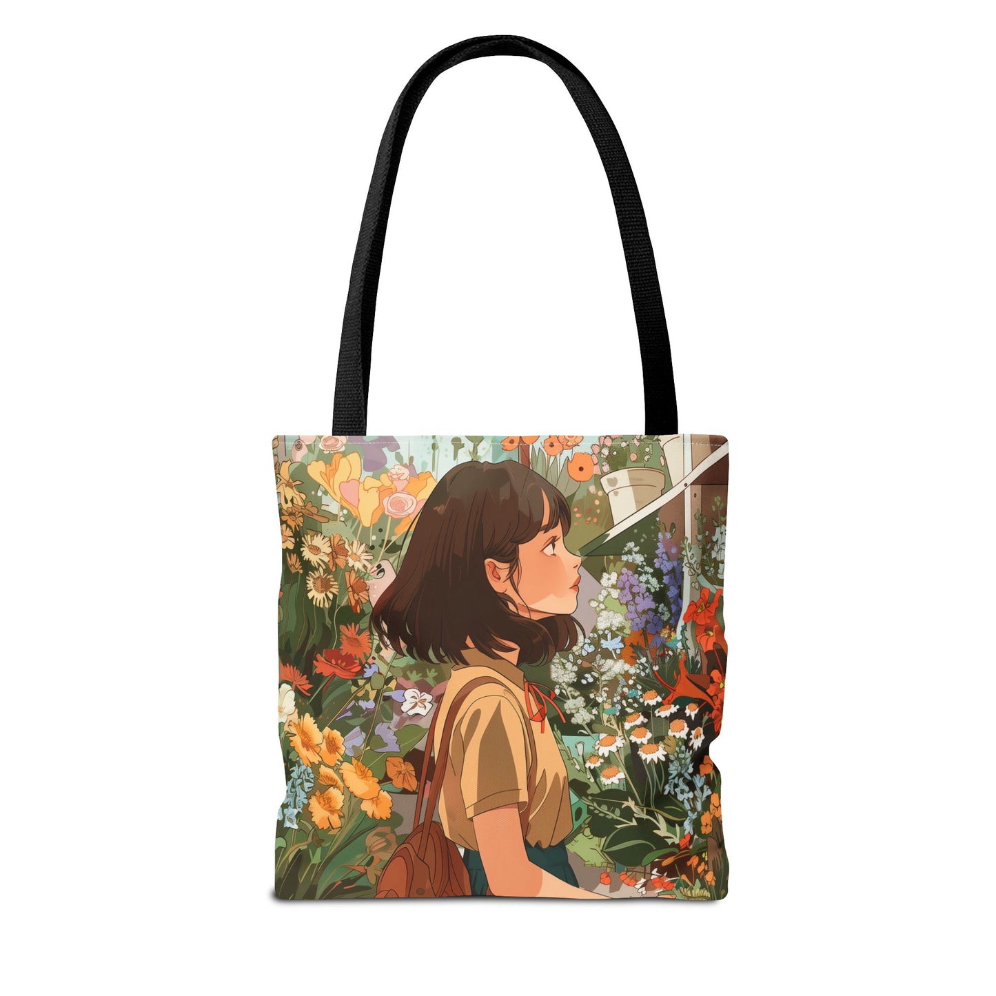 Girl and Flower Shop Tote Bag (AOP) - StyleMZ