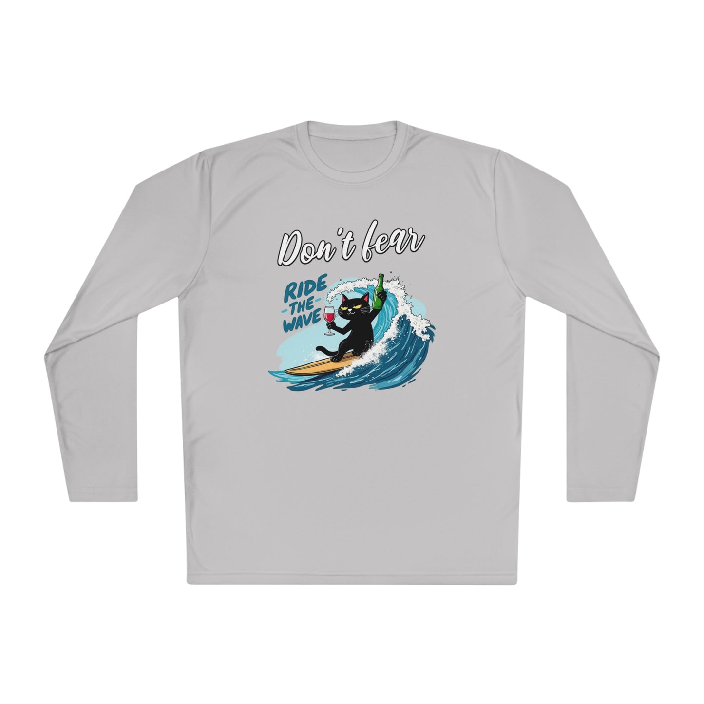 Korea -  Don't fear, ride the wave Unisex Lightweight Long Sleeve Tee  - StyleMZ