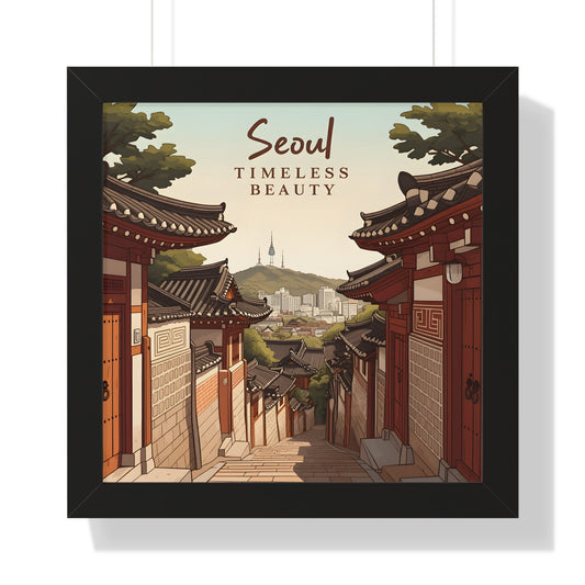 Korea -  Seoul Timeless beauty Framed Vertical Poster  - StyleMZ