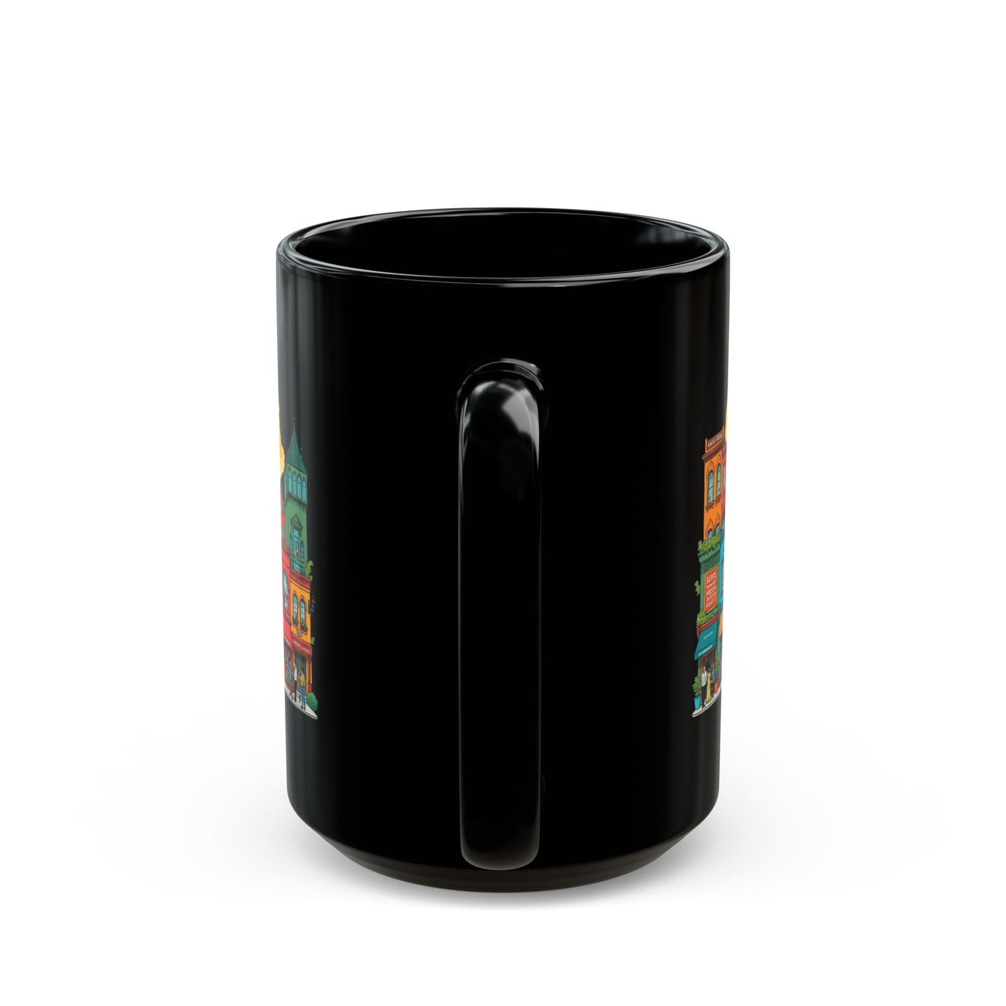 Global flavor street Black Mug (11oz, 15oz) - StyleMZ - Stylemz