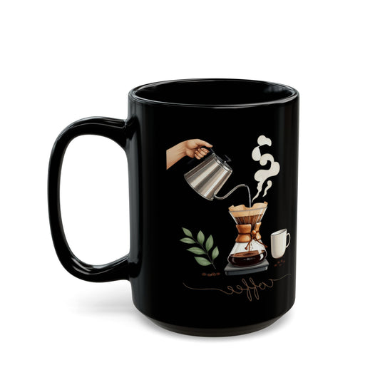 Korea -  Brewing Coffee Black Mug (11oz, 15oz)  - StyleMZ