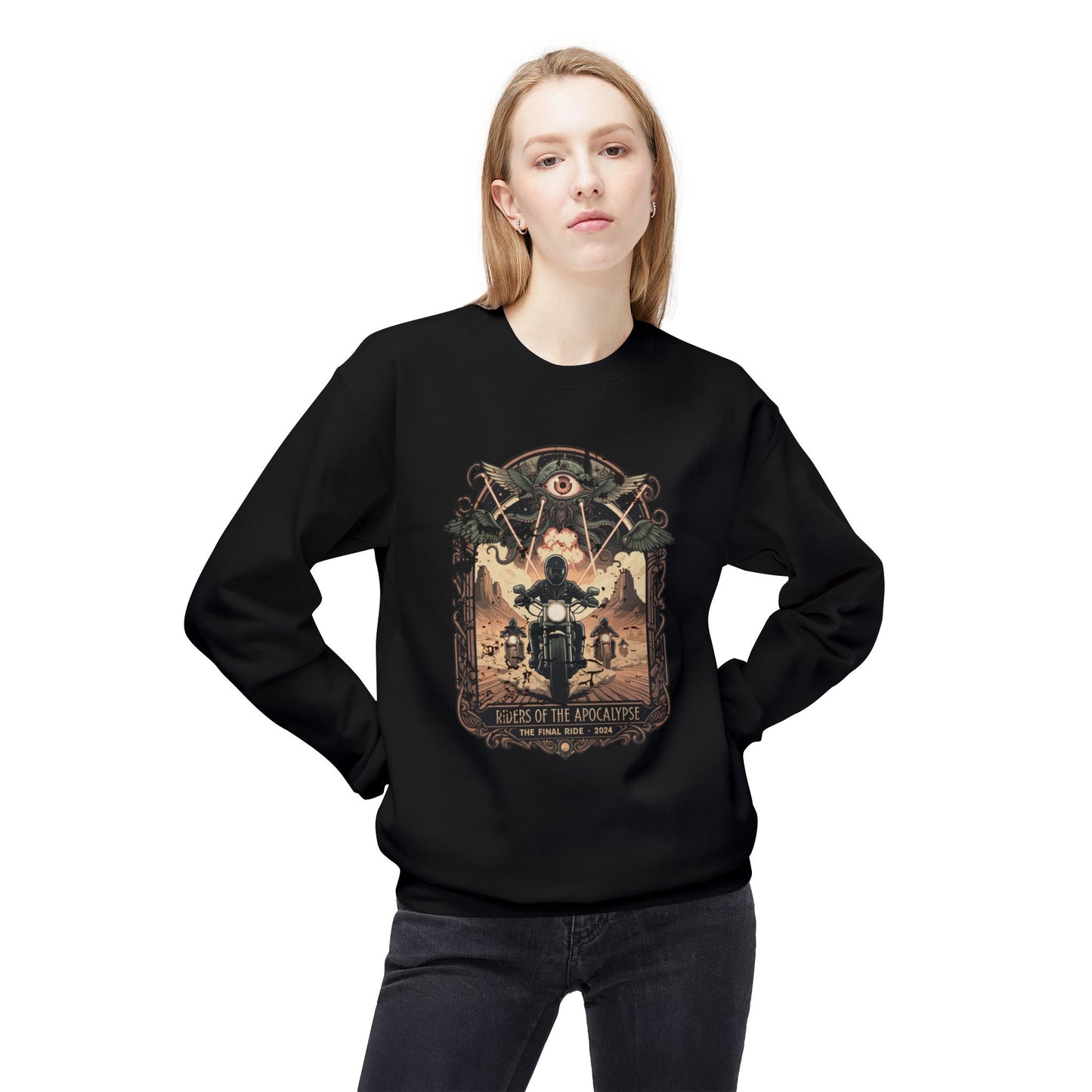 Riders of the apocalypse Unisex Midweight Softstyle Fleece Crewneck Sweatshirt - StyleMZ