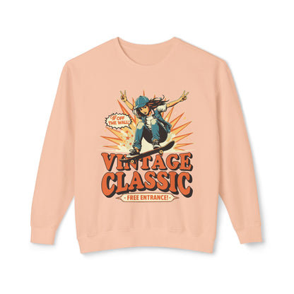 Vintage Classic Unisex Lightweight Crewneck Sweatshirt - StyleMZ