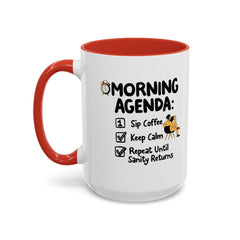 Taza de café con acento de agenda matutina (11 oz y 15 oz) de Corea - StyleMZ 