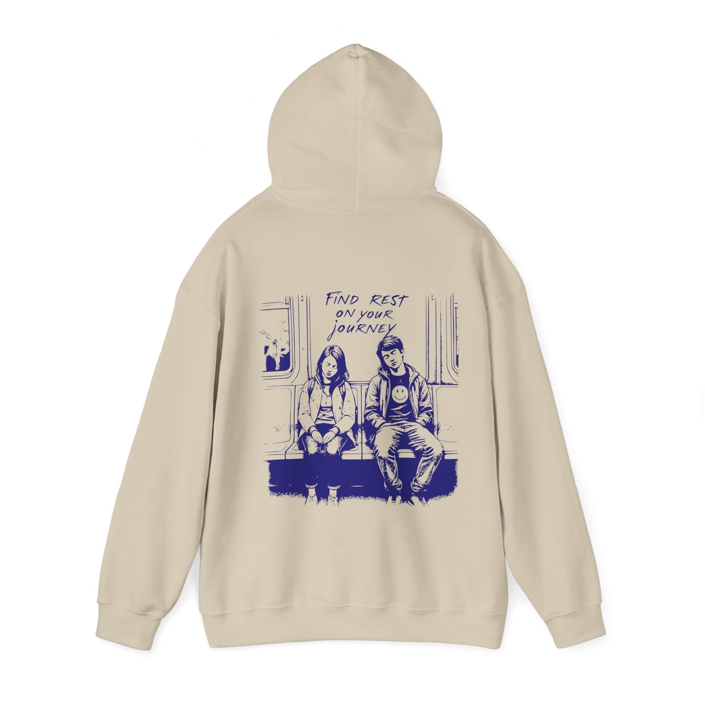 Find Rest on the Journey Unisex Heavy Blend™ Hooded Sweatshirt - StyleMZ