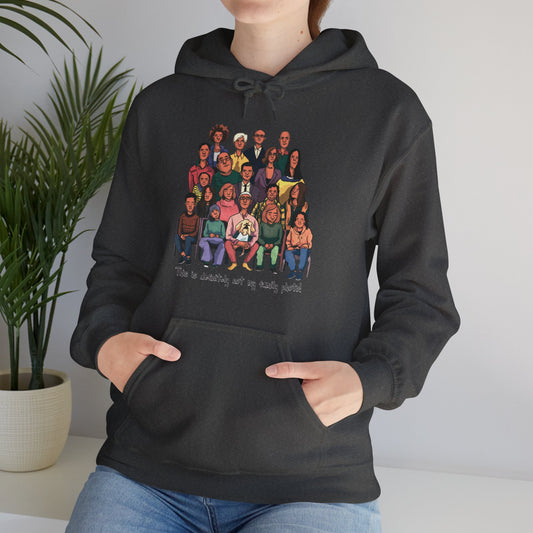 Definitely not my family photo Unisex Heavy Blend™ Hooded Sweatshirt  - Korea  - StyleMZ