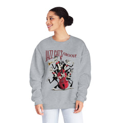 Korea -  Jazz cat's groove Unisex NuBlend® Crewneck Sweatshirt  - StyleMZ