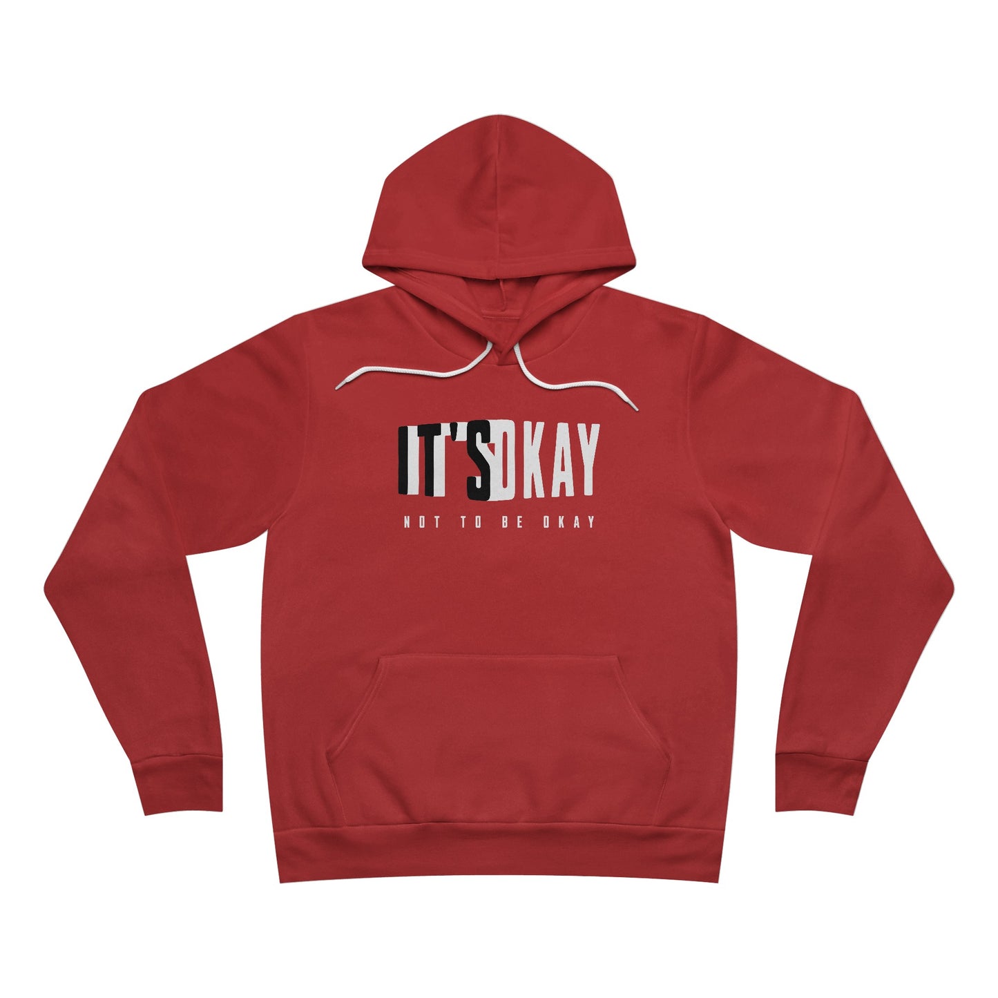 Korea -  It's okay Unisex Sponge Fleece Pullover Hoodie  - StyleMZ