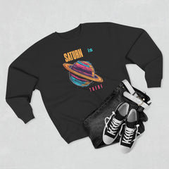 Sudadera unisex con cuello redondo Saturn is there - StyleMZ 