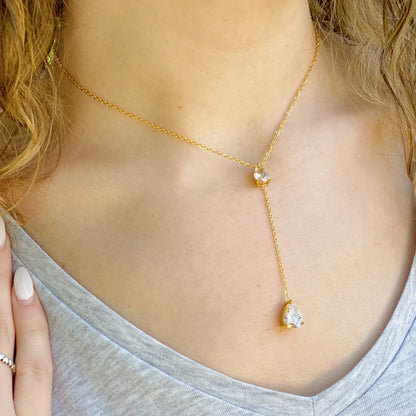 Superior Shine Drop Necklace with Dainty Chain Design