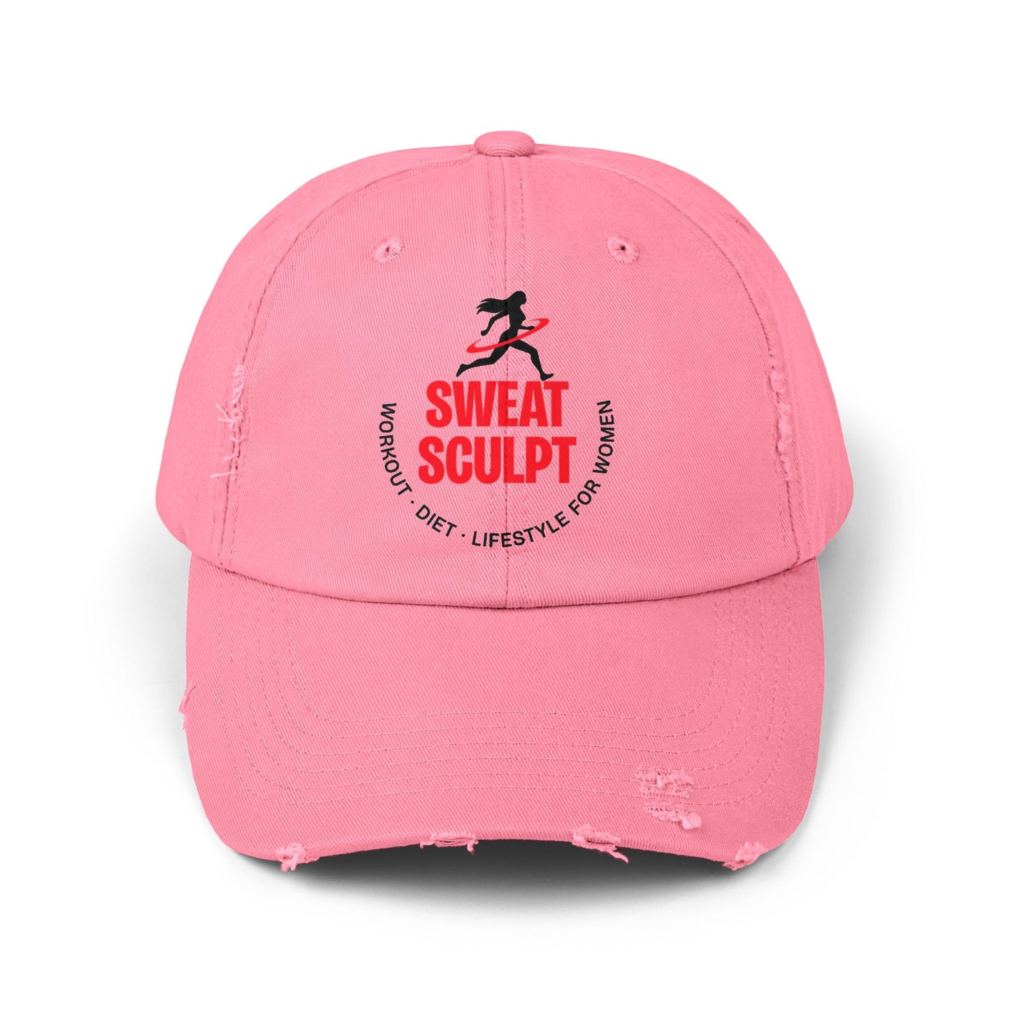 Korea -  Sweat Sculpt Unisex Distressed Cap  - StyleMZ