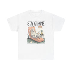 Stay at home Unisex Heavy Cotton Tee  - StyleMZ