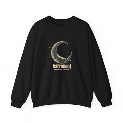 Korea -  Astronaut Resting on the Moon  Unisex Heavy Blend™ Crewneck Sweatshirt  - StyleMZ