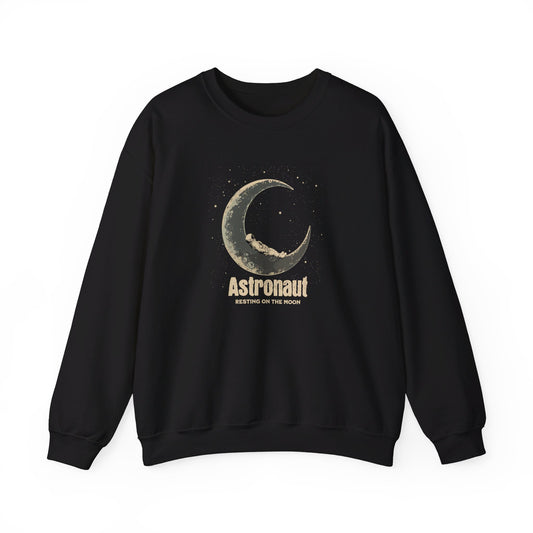 Korea -  Astronaut Resting on the Moon  Unisex Heavy Blend™ Crewneck Sweatshirt  - StyleMZ