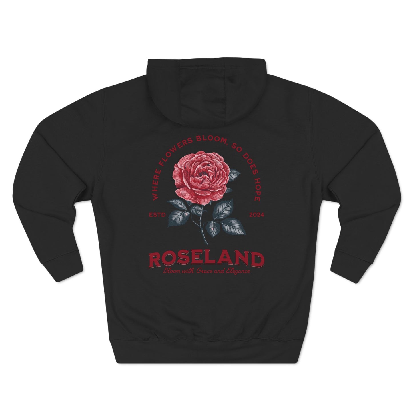 Roseland Three-Panel Fleece Hoodie - StyleMZ