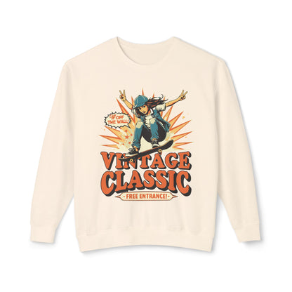 Vintage Classic Unisex Lightweight Crewneck Sweatshirt - StyleMZ