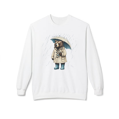 Korea -  Singing in the rain Unisex Midweight Softstyle Fleece Crewneck Sweatshirt  - StyleMZ