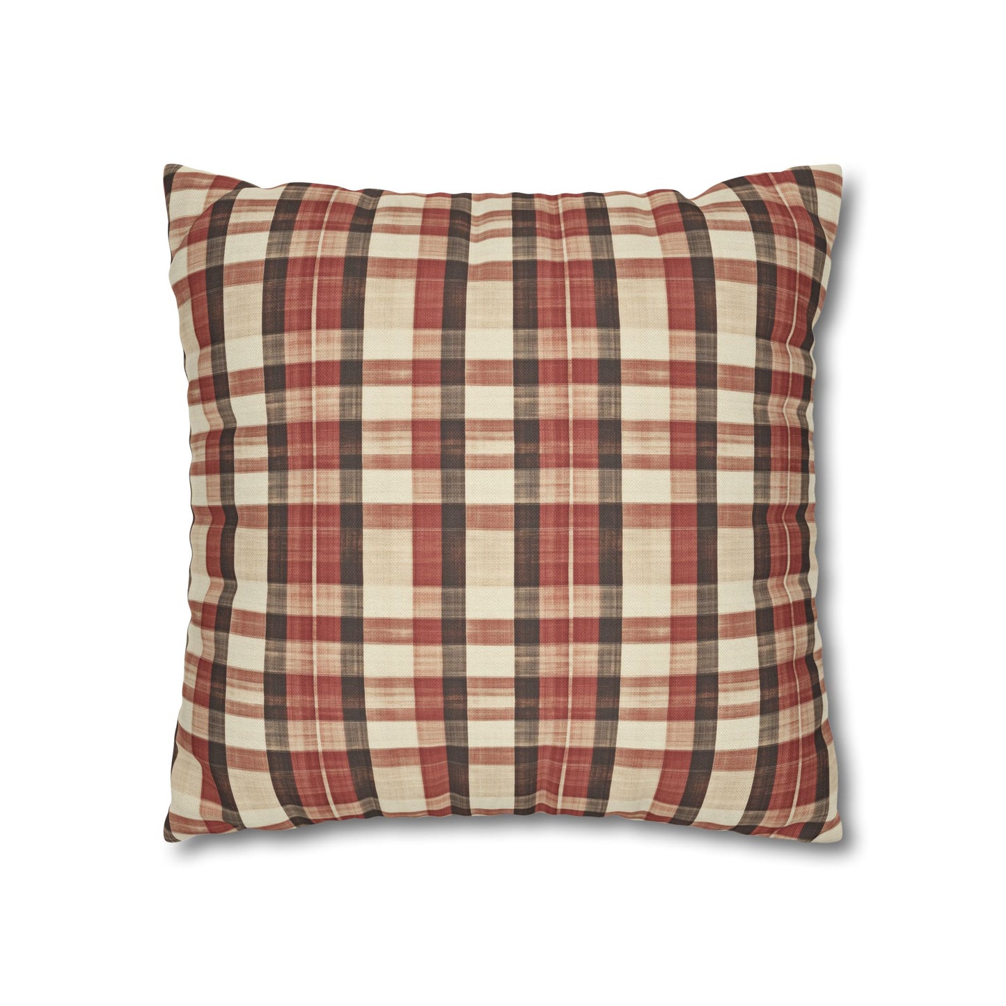 StyleMZ -  Foliage hue plaid Spun Polyester Square Pillowcase  - StyleMZ